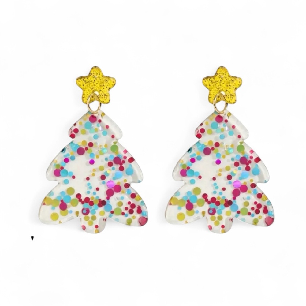 Star Christmas Tree Earrings